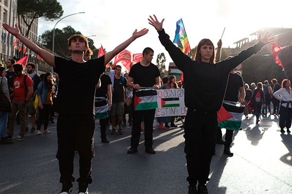 Roma marcha por Palestina en el momento mas oscuro de Gaza 3